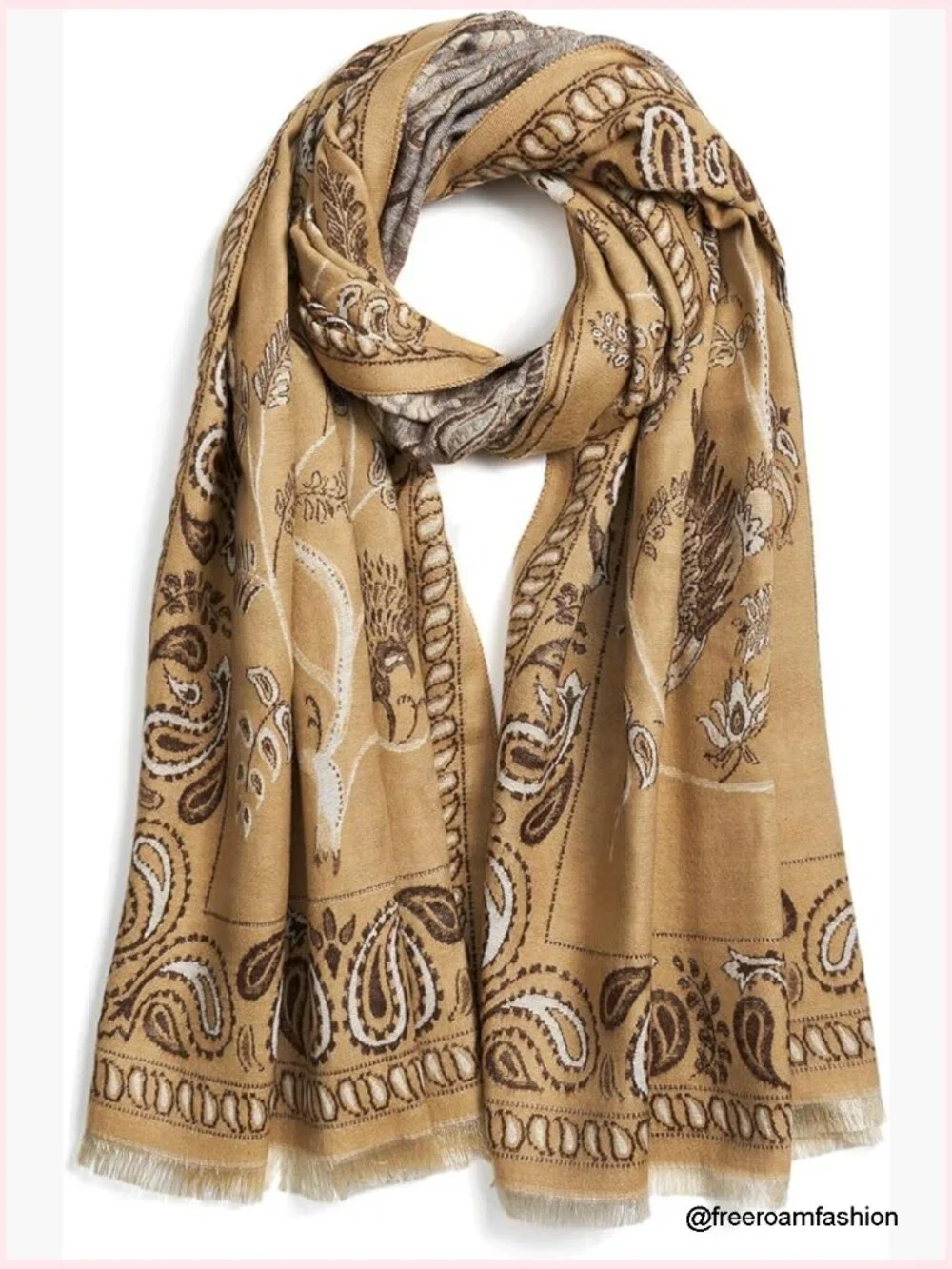 Reversible Pashmina Shawl Wrap Faux Cashmere Winter Scarf Lightweight